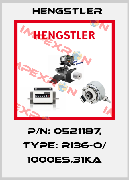 p/n: 0521187, Type: RI36-O/ 1000ES.31KA Hengstler