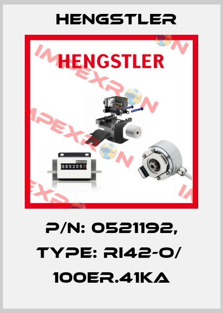 p/n: 0521192, Type: RI42-O/  100ER.41KA Hengstler