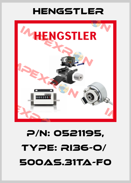 p/n: 0521195, Type: RI36-O/  500AS.31TA-F0 Hengstler