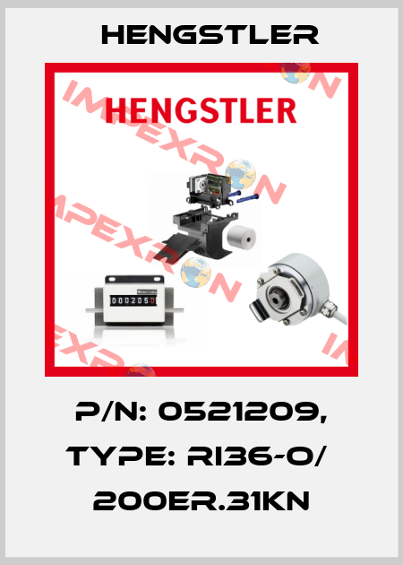 p/n: 0521209, Type: RI36-O/  200ER.31KN Hengstler