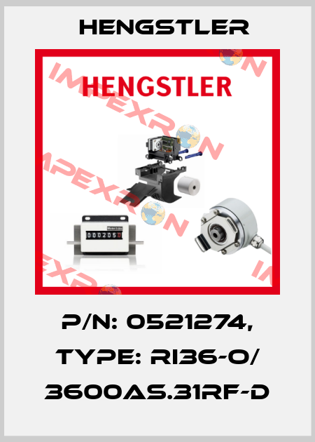 p/n: 0521274, Type: RI36-O/ 3600AS.31RF-D Hengstler