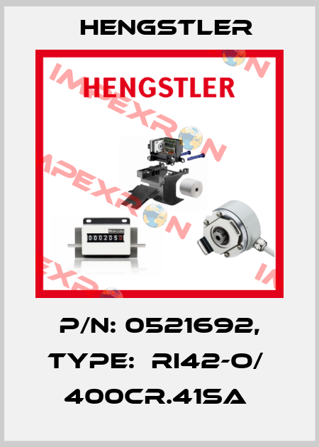 P/N: 0521692, Type:  RI42-O/  400CR.41SA  Hengstler