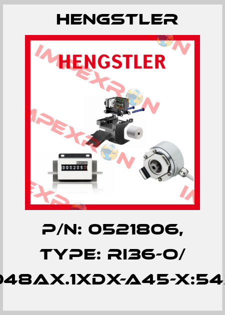 p/n: 0521806, Type: RI36-O/ 2048AX.1XDX-A45-X:5437 Hengstler