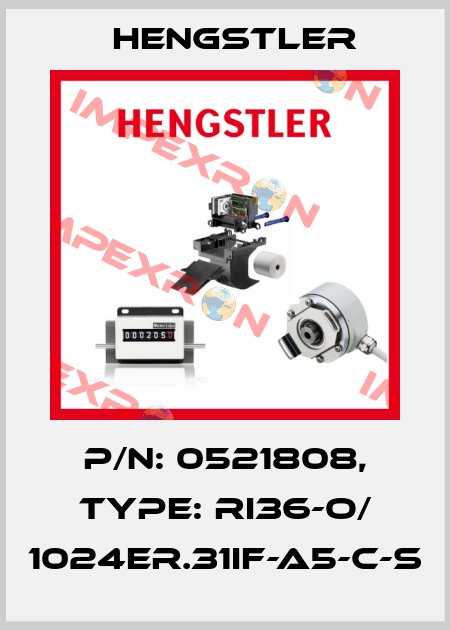 p/n: 0521808, Type: RI36-O/ 1024ER.31IF-A5-C-S Hengstler