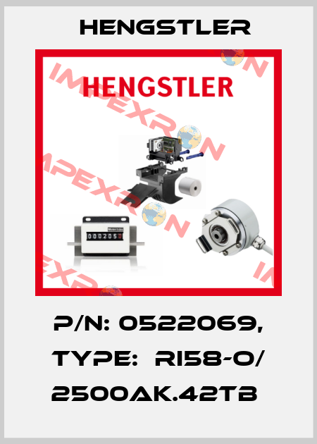 P/N: 0522069, Type:  RI58-O/ 2500AK.42TB  Hengstler