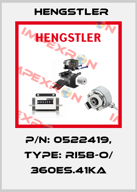p/n: 0522419, Type: RI58-O/ 360ES.41KA Hengstler
