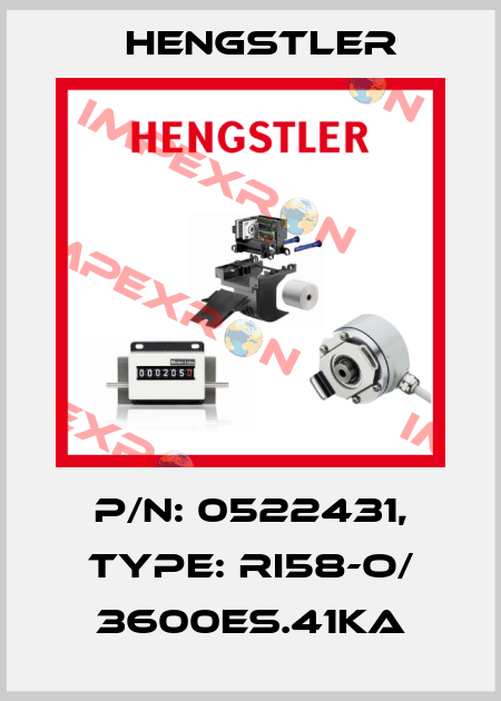 p/n: 0522431, Type: RI58-O/ 3600ES.41KA Hengstler