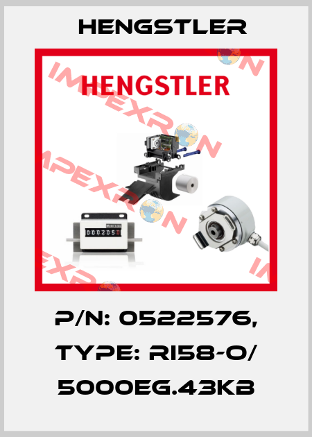 p/n: 0522576, Type: RI58-O/ 5000EG.43KB Hengstler