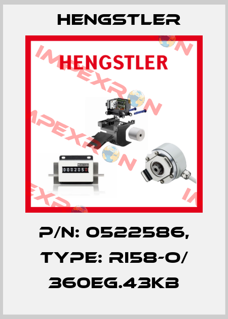 p/n: 0522586, Type: RI58-O/ 360EG.43KB Hengstler
