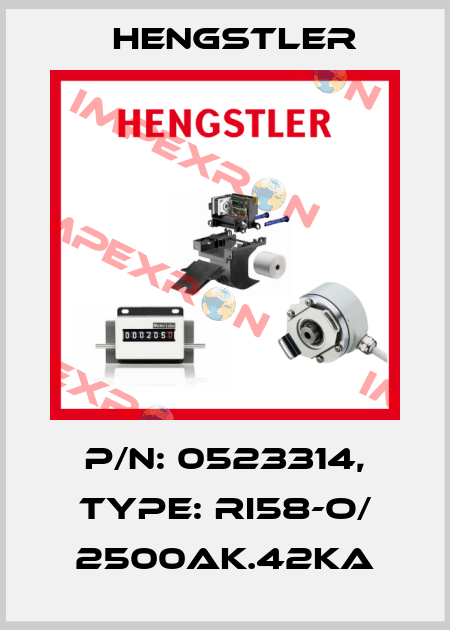p/n: 0523314, Type: RI58-O/ 2500AK.42KA Hengstler