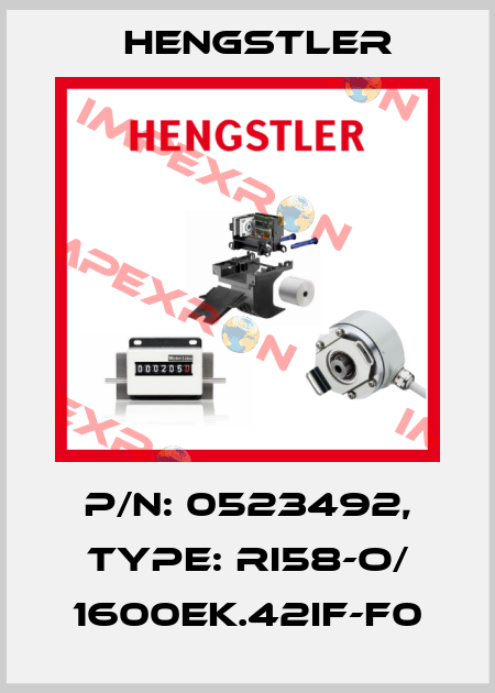 p/n: 0523492, Type: RI58-O/ 1600EK.42IF-F0 Hengstler
