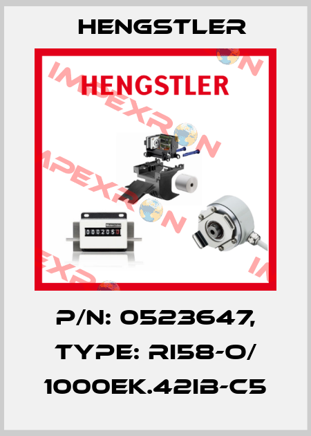 p/n: 0523647, Type: RI58-O/ 1000EK.42IB-C5 Hengstler