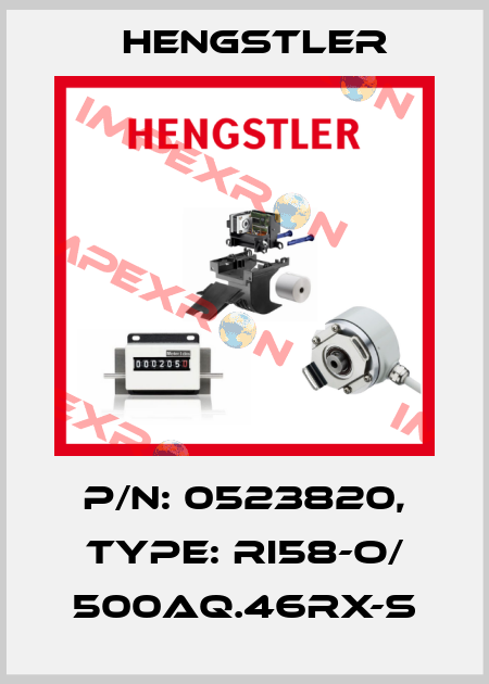 p/n: 0523820, Type: RI58-O/ 500AQ.46RX-S Hengstler