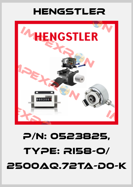 p/n: 0523825, Type: RI58-O/ 2500AQ.72TA-D0-K Hengstler