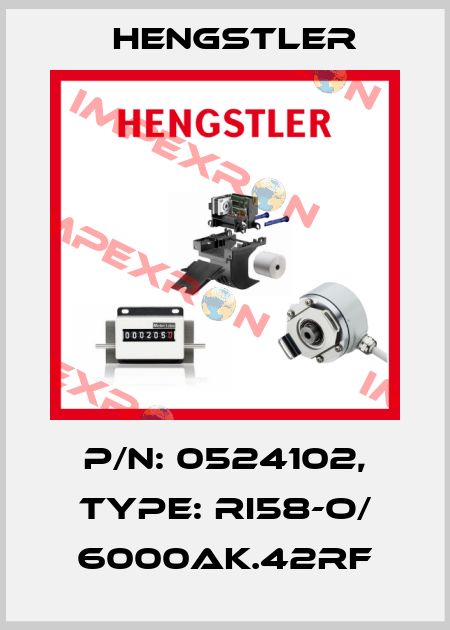 p/n: 0524102, Type: RI58-O/ 6000AK.42RF Hengstler