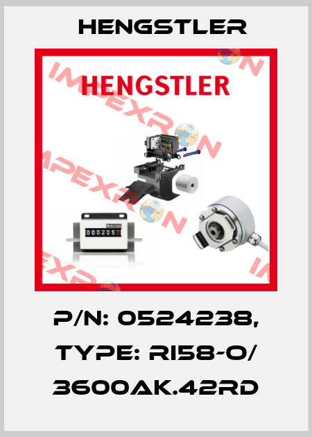 p/n: 0524238, Type: RI58-O/ 3600AK.42RD Hengstler