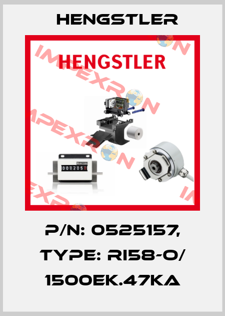 p/n: 0525157, Type: RI58-O/ 1500EK.47KA Hengstler