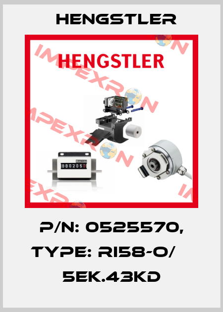 p/n: 0525570, Type: RI58-O/    5EK.43KD Hengstler