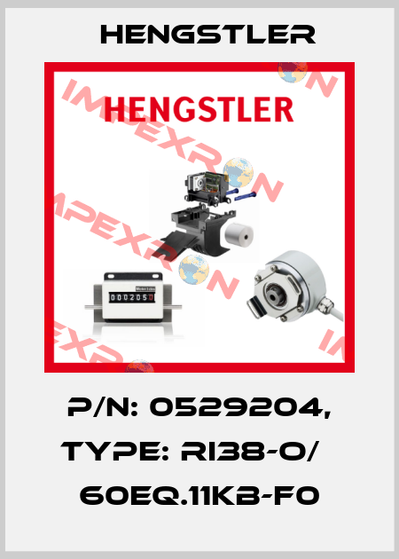 p/n: 0529204, Type: RI38-O/   60EQ.11KB-F0 Hengstler