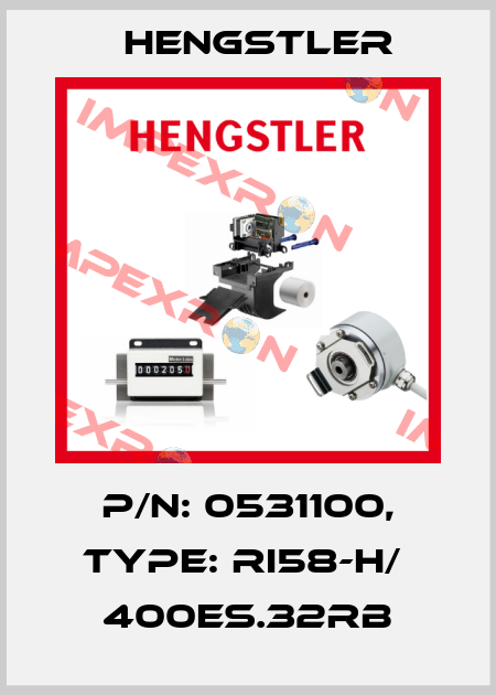 p/n: 0531100, Type: RI58-H/  400ES.32RB Hengstler