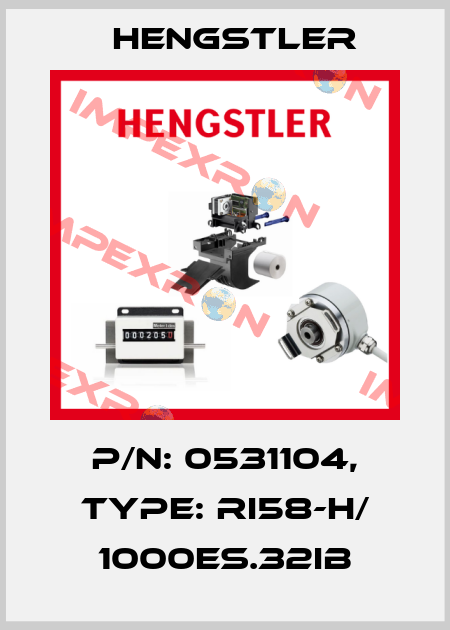 p/n: 0531104, Type: RI58-H/ 1000ES.32IB Hengstler