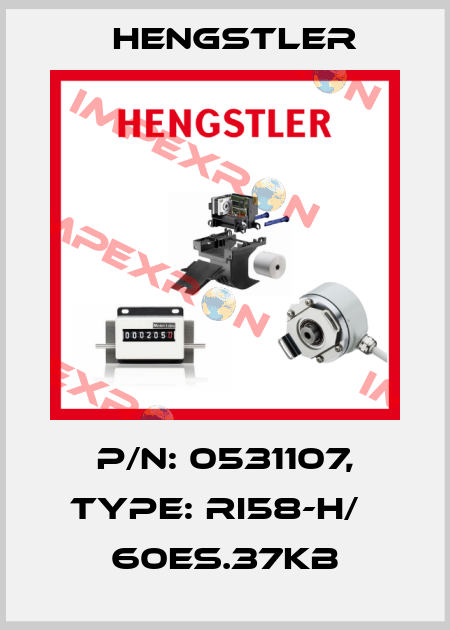 p/n: 0531107, Type: RI58-H/   60ES.37KB Hengstler