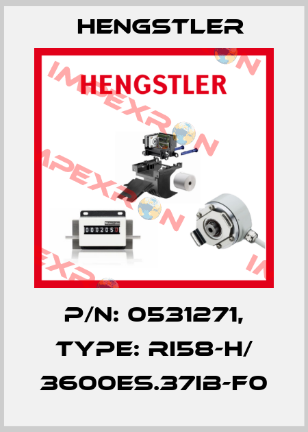 p/n: 0531271, Type: RI58-H/ 3600ES.37IB-F0 Hengstler