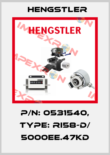 p/n: 0531540, Type: RI58-D/ 5000EE.47KD Hengstler