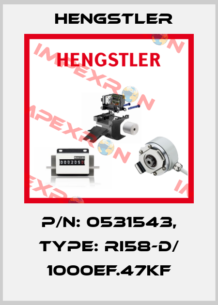p/n: 0531543, Type: RI58-D/ 1000EF.47KF Hengstler