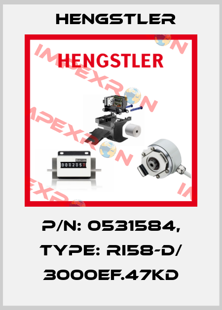 p/n: 0531584, Type: RI58-D/ 3000EF.47KD Hengstler