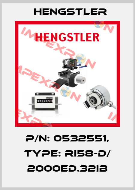 p/n: 0532551, Type: RI58-D/ 2000ED.32IB Hengstler