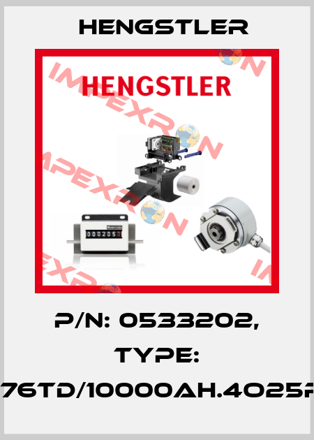 p/n: 0533202, Type: RI76TD/10000AH.4O25RF Hengstler