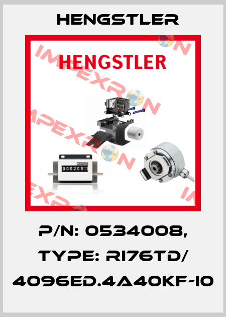 p/n: 0534008, Type: RI76TD/ 4096ED.4A40KF-I0 Hengstler