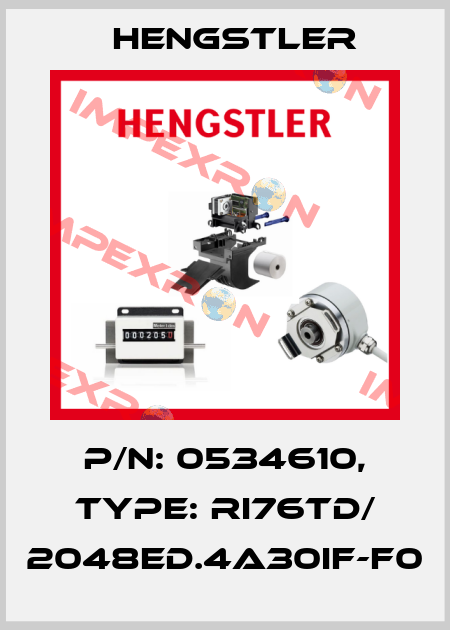 p/n: 0534610, Type: RI76TD/ 2048ED.4A30IF-F0 Hengstler