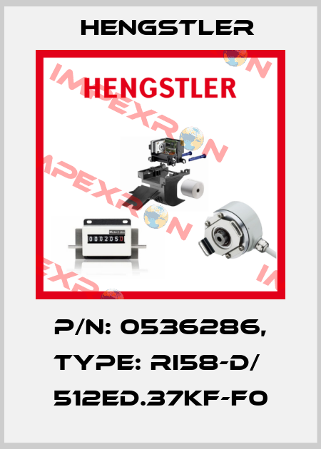 p/n: 0536286, Type: RI58-D/  512ED.37KF-F0 Hengstler