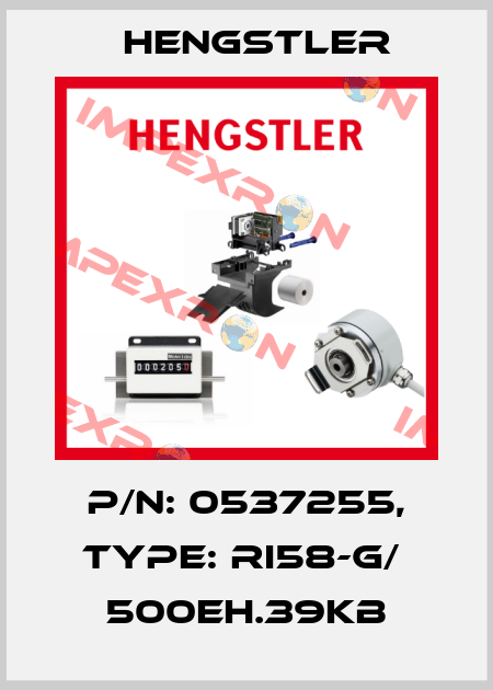 p/n: 0537255, Type: RI58-G/  500EH.39KB Hengstler