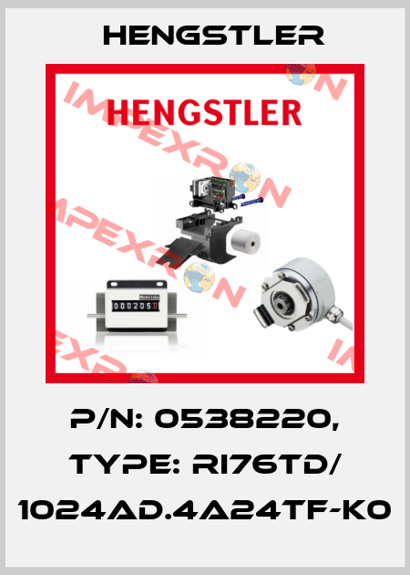 p/n: 0538220, Type: RI76TD/ 1024AD.4A24TF-K0 Hengstler