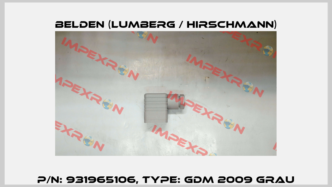 P/N: 931965106, Type: GDM 2009 grau Belden (Lumberg / Hirschmann)