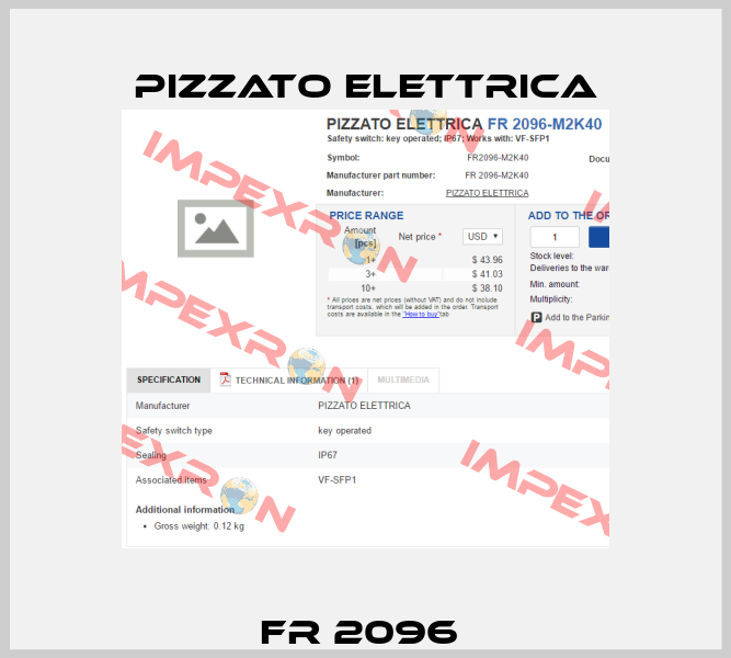 FR 2096  Pizzato Elettrica