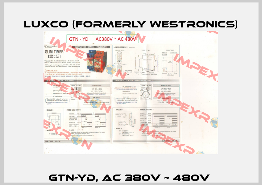 GTN-YD, AC 380V ~ 480V  Luxco (formerly Westronics)
