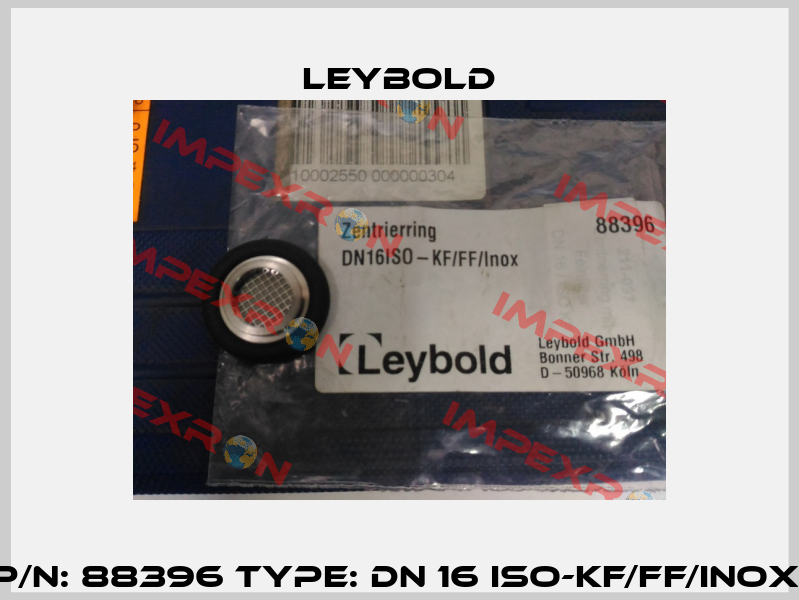 P/N: 88396 Type: DN 16 ISO-KF/FF/Inox  Leybold