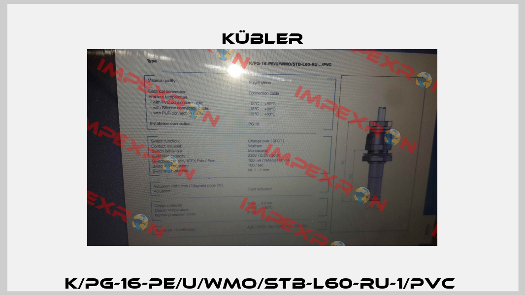 K/PG-16-PE/U/WMO/STB-L60-RU-1/PVC  Kübler