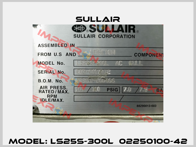 Model: LS25S-300L  02250100-42 Sullair
