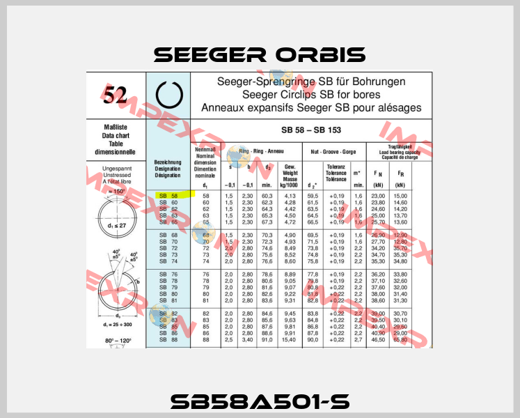 SB58A501-S Seeger Orbis