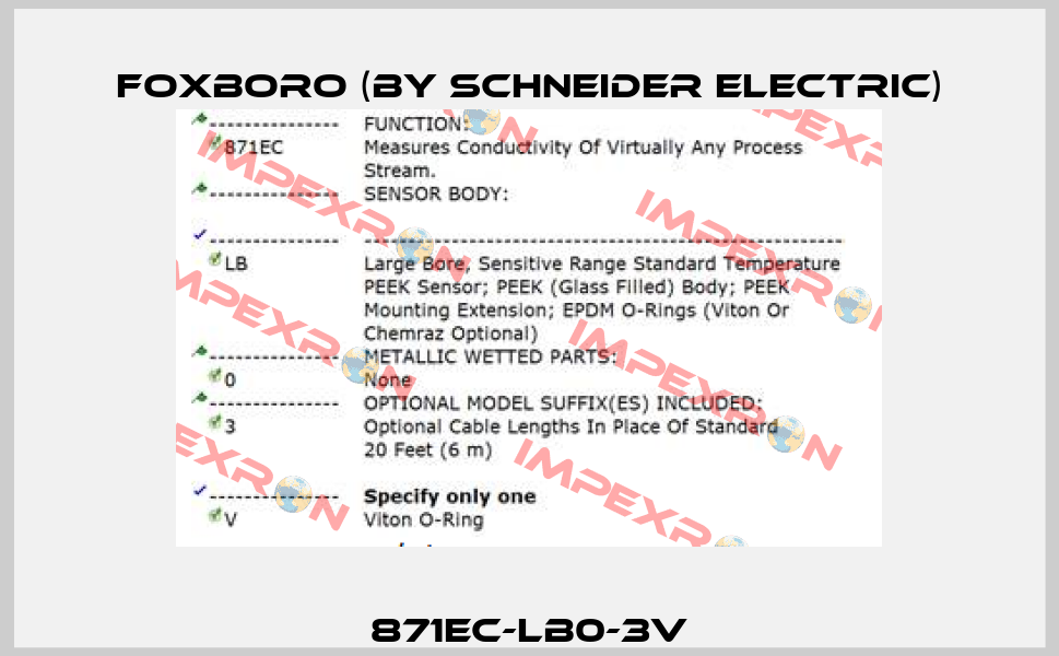 871EC-LB0-3V Foxboro (by Schneider Electric)