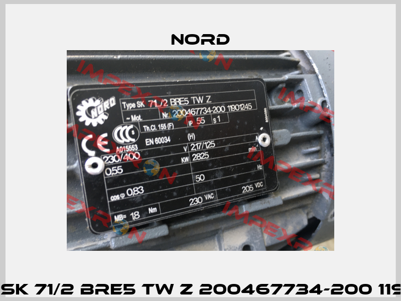 Type: SK 71/2 BRE5 TW Z 200467734-200 11901245 Nord