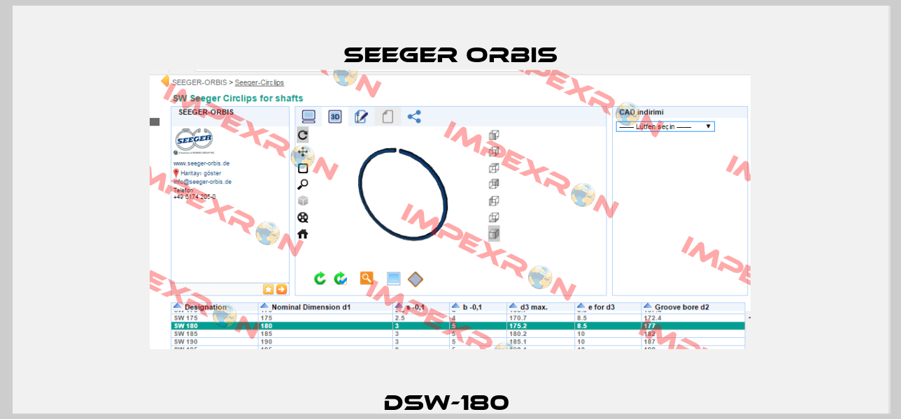 DSW-180  Seeger Orbis