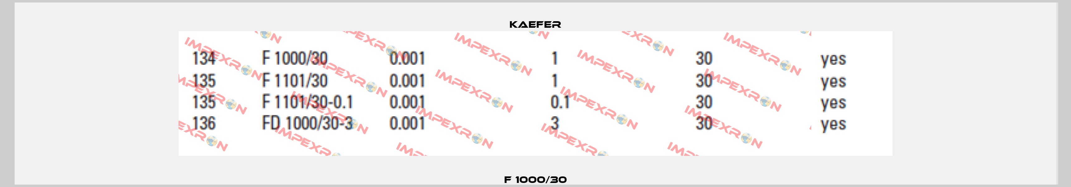 F 1000/30 Kaefer