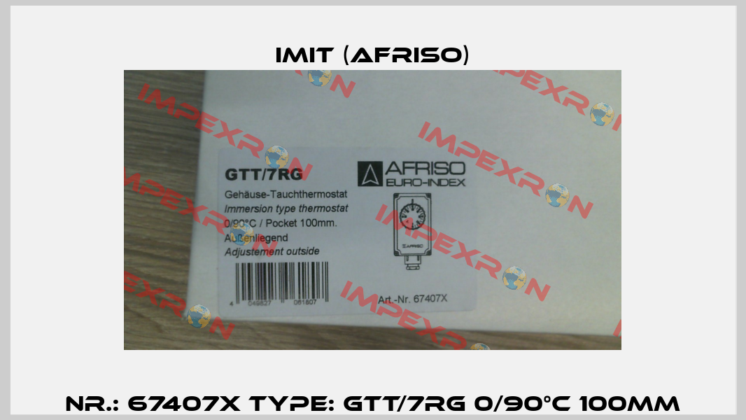Nr.: 67407X Type: GTT/7RG 0/90°C 100mm IMIT (Afriso)