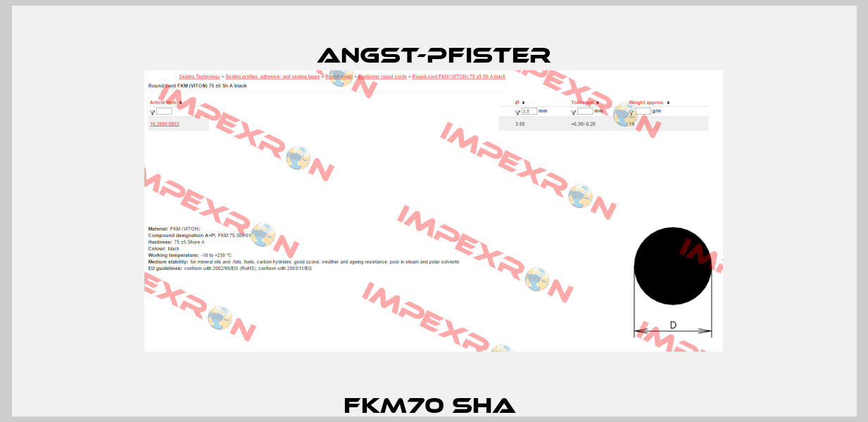 FKM70 ShA  Angst-Pfister